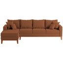 Ver imagem 1 de Sofá 4 Lugares Beny com Chaise Esquerdo Linho Terracota