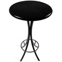 Ver imagem 2 de Cj Mesa Madeira 60cm - Bistrô Fixa 98cm + 4 Banquetas 73 - Preta - Liso