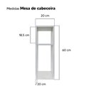 Ver imagem 4 de Kit 2 Mesa de Cabeceira Branco Cama Solteiro Quarto Sala 20cm