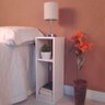 Kit 2 Mesa de Cabeceira Branco Cama Solteiro Quarto Sala 20cm - 5
