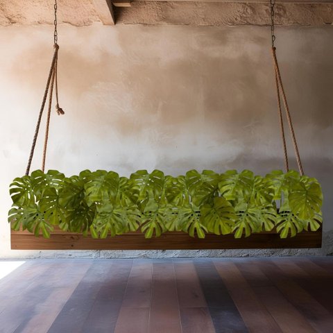 10 Folhas Artificiais Costela de Adão Toque Real 65x40cm para Decoração de Escritórios e Consultório