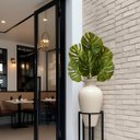 Ver imagem 6 de 10 Folhas Artificiais Costela de Adão Toque Real 65x40cm para Decoração de Escritórios e Consultório