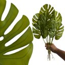 Ver imagem 3 de 10 Folhas Artificiais Costela de Adão Toque Real 65x40cm para Decoração de Escritórios e Consultório