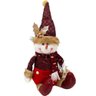 Decoração Boneco Neve Sentado Enfeite Tecido Natalino 40cm - 1