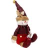 Decoração Boneco Neve Sentado Enfeite Tecido Natalino 40cm - 3