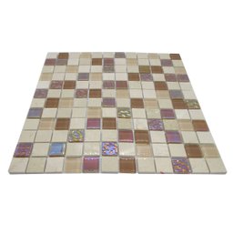 Pastilha de Vidro para Cozinha Banheiro Coral Mescla 30x30cm - 3