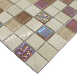 Pastilha de Vidro para Cozinha Banheiro Coral Mescla 30x30cm - 5