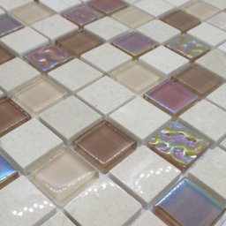 Pastilha de Vidro para Cozinha Banheiro Coral Mescla 30x30cm - 2
