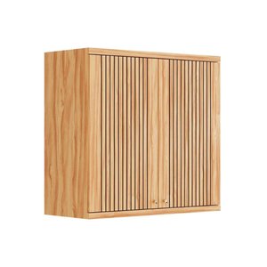 Armário de Cozinha Modulado Sauvignon 2 Portas Frisada 80cm Amendoa - Ronipa