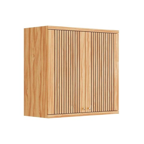 Armário de Cozinha Modulado Sauvignon 2 Portas Frisada 80cm Amendoa - Ronipa