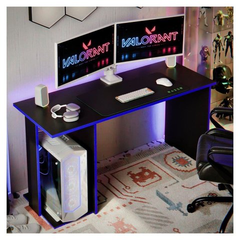 Mesa Gamer Escrivaninha para Computador com Nicho para Cpu Preto