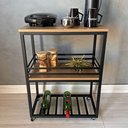 Ver imagem 2 de Carrinho Gourmet Auxiliar Ferro Mdf Freijó