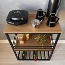 Ver imagem 3 de Carrinho Gourmet Auxiliar Ferro Mdf Freijó