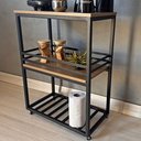 Ver imagem 4 de Carrinho Gourmet Auxiliar Ferro Mdf Freijó