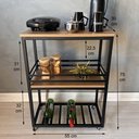 Ver imagem 5 de Carrinho Gourmet Auxiliar Ferro Mdf Freijó