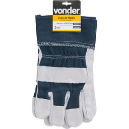 Luva mista 7cm palma raspa dorso jeans ca29890 - Vonder - 2