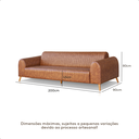 Ver imagem 3 de Sofá Living Átila 2 Metros Caramelo