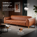 Ver imagem 2 de Sofá Living Átila 2 Metros Caramelo
