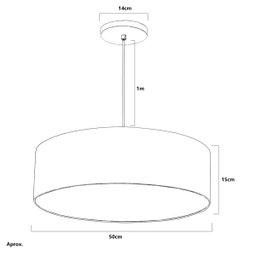 Lustre Cupula Pendente Dome 50x15cm Magnífico Rose - 3
