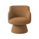 Ver mais imagens de Poltrona Jade Base Cone Giratória Bouclé Terracota - Nexta Casa