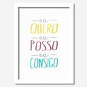 Ver imagem 1 de Quadro Decorativo Eu Quero Eu Posso 33cmx24cm Los Quadros