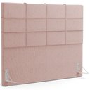 Ver imagem 3 de Kit Cabeceira Cama Box Casal 140cm com Calçadeira Roma W01 Linho Rosê - Lyam Lyam Decor