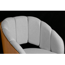 Ver imagem 3 de Cadeira Poltrona Nicole Pés Rodinhas Com Regulagem de Altura Linho Cinza Claro