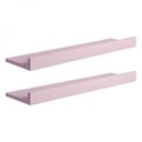 Ver imagem 5 de Kit 2 Prateleiras Porta Quadros 90 X 15cm Rosa Claro Invisível