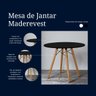 Mesa de Jantar Redonda de 90 Cm Branca - 5