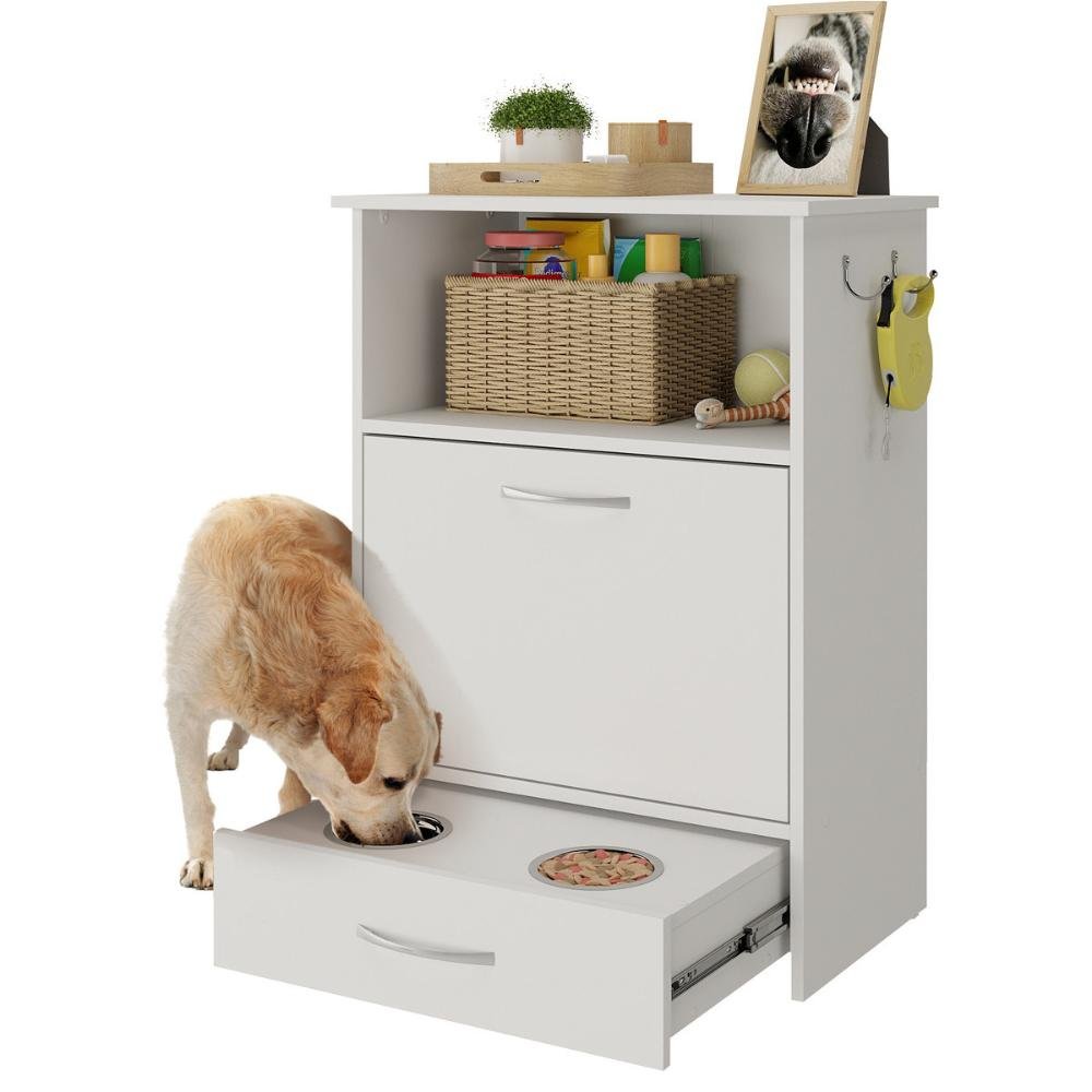 Balcão Multiuso/comedouro para Cães e Gatos Multimóveis Mp6026 Branco