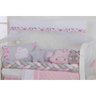 JOGO DE BERÇO KIT COMPLETO 12 PÇS PARA PRÍNCIPES E PRINCESAS COM PROTETOR SAIA E MOSQUITEIRO - NUVEM - 2