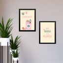 Ver imagem 1 de Kit 2 Quadros Lavanderia Mágica da Mamãe 24x18cm - com Vidro:madeira Preta