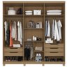 Guarda Roupa Casal 6 Portas em Mdf New Honduras Móveis Rimo - Jequitibá/offwhite - 2
