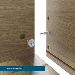 Guarda Roupa Casal 6 Portas em Mdf New Honduras Móveis Rimo - Jequitibá/offwhite - 6