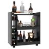 Aparador Bar com Adega e Rodizio Matteo - Preto - 2
