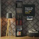 Ver imagem 7 de Estante Livreiro Madesa 6906 com 6 Nichos - Preto