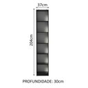 Ver imagem 4 de Estante Livreiro Madesa 6906 com 6 Nichos - Preto