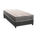 Ver imagem 1 de Cama Box Solteiro: Colchão Espuma D45 Paropas Anatômico Confort Mega Firme + Base Crc Suede Gray (