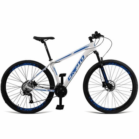Bicicleta Aro 29 Cripto 21 Marchas Freio Disco C- Suspensão - Branco-azul - 19" Branco-azul