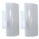 Ver imagem 1 de Kit 2 Arandela Calha Parede C/lente de Polimero Random:liso Martelado/branco/110/220