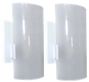 Ver imagem 1 de Kit 2 Arandela Calha Parede C/lente de Polimero Random:liso Martelado/branco/110/220