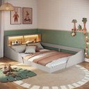 Ver imagem 1 de Cama Montessoriana Casal Infantil com Protetor e Iluminação Led Lille
