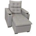 Ver imagem 1 de Poltrona Luxo Sofá Cama Bélgica Retrátil e Reclinável Veludo:110 Cinza