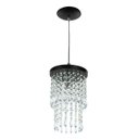 Ver imagem 1 de Lustre Pendente De Cristal Acrilico Spark Redondo Preto