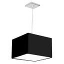 Ver imagem 2 de Lustre Cupula Pendente Dome Quadrado 30x20cm Preto