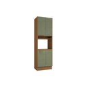 Ver imagem 1 de Paneleiro Cozinha Modulado Vibra T629 C/ 4 Portas 70cm Canela/verde Pistache Lacca Kappesberg