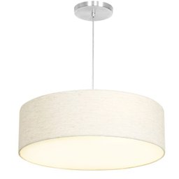 Lustre Cupula Pendente Dome 50x15cm Magnífico Linho Claro - 3