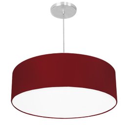 Lustre Cupula Pendente Dome 50x15cm Magnífico Vermelho - 1