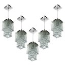 Ver imagem 1 de Kit 5 Lustres Pendente De Cristal Acrilico Spark Maravilhoso
