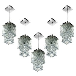 Kit 5 Lustres Pendente De Cristal Acrilico Spark Maravilhoso - 1 Kit 5 Lustres Pendente De Cristal Acrilico Spark Maravilhoso - 1